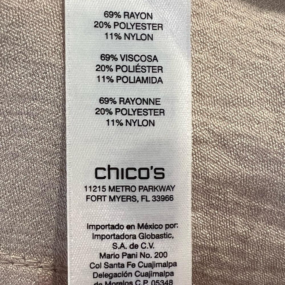 Chico’s Foiled Linen Gold Shimmer Lightweight Jacket Blazer Zip Closure Small - Picture 7 of 12